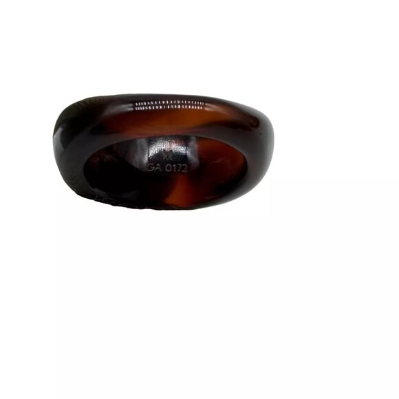 LOUIS VUITTON Burg Circus Ring Size M Dark Brown Resin - Picture 8 of 11